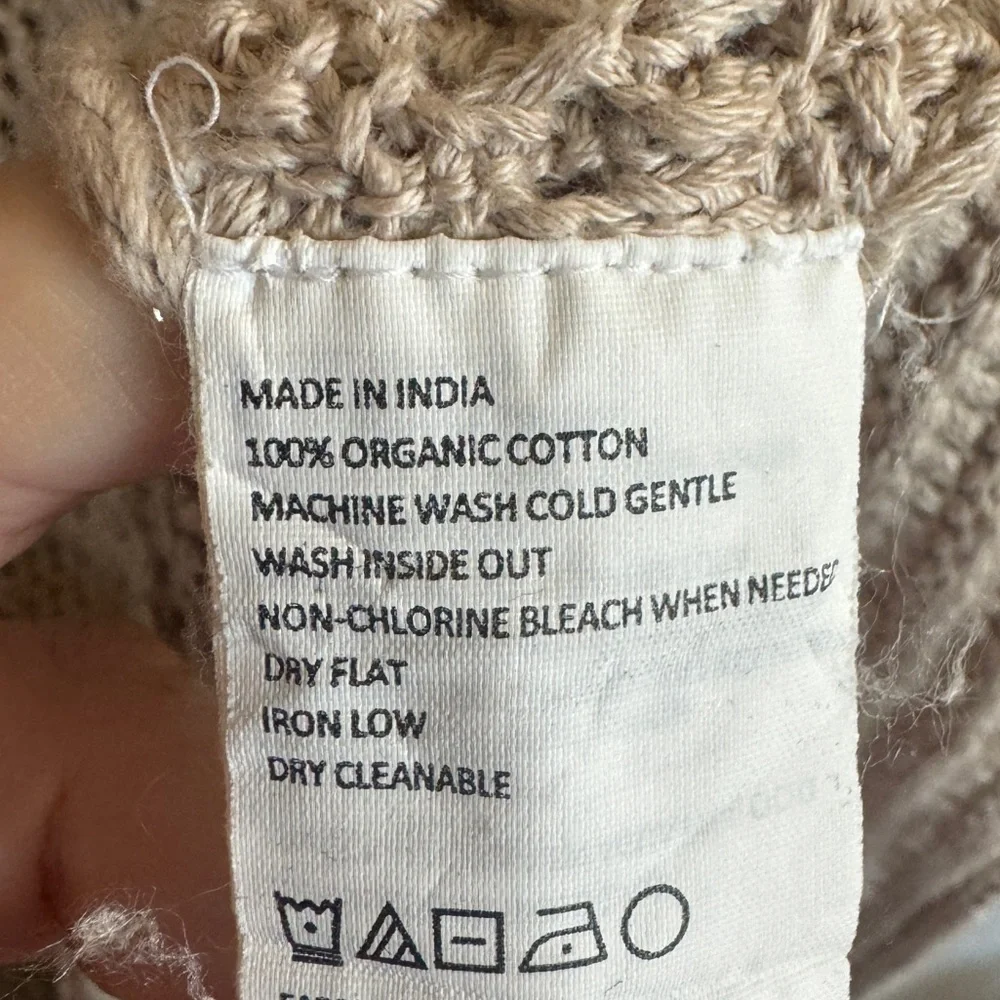 PrAna Sugar Beach Tan Tunic Sweater, Size S